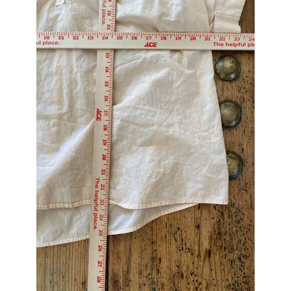 Universal Thread Womens Blouse M Peach 100% Cotton Short Sleeve Oversized - Picture 6 of 6